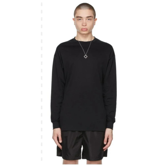 Wardrobe NYC Mens Long Sleeve T-Shirt Size S Black Pullover Made In Italy - Picture 1 of 5